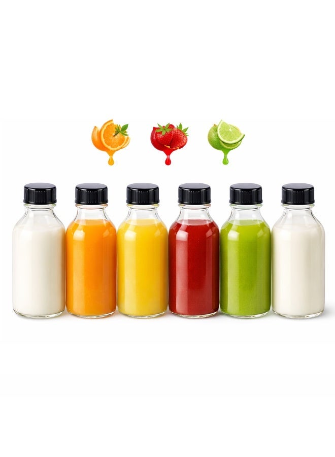 Luxoraq 150ml Glass Milk Bottles with Black Plastic Lids, Leak-Proof Round Jars for Spices, Condiments, Oils, DIY Beauty & Kitchen Storage, Travel & Pantry Organization (Pack of 6) - Image 5